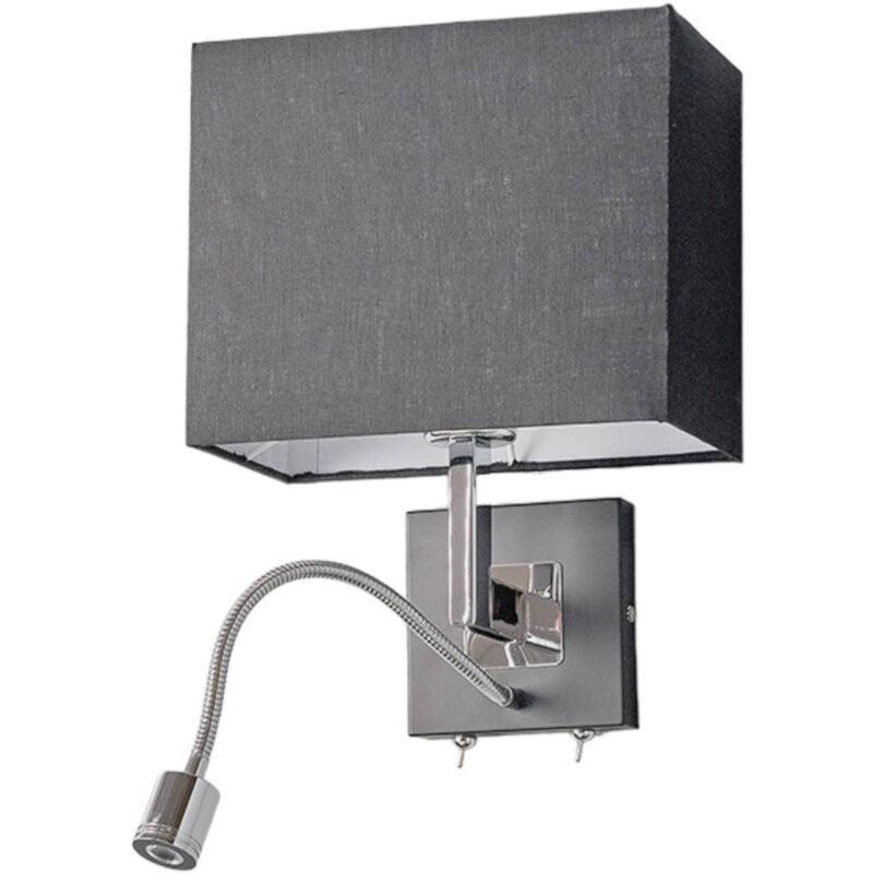 Led Applique Murale Tissu à intensité variable 'Rebekka' en textile pour salon & salle à manger