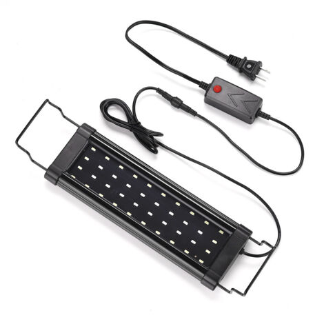 LED-Aquarienlicht mit einstellbarer Vollspektrum-Spritzwasserbeleuchtung für Süßwasseraquarienpflanzen, 30–45 cm, 14 Watt