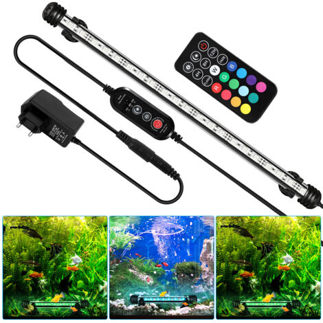 LED Aquarium Beleuchtung IP67 Wasserfest RGB Licht Aufsetzleuchte Dimmbar Fisch Tank Unterwasser Lampe 112.5cm