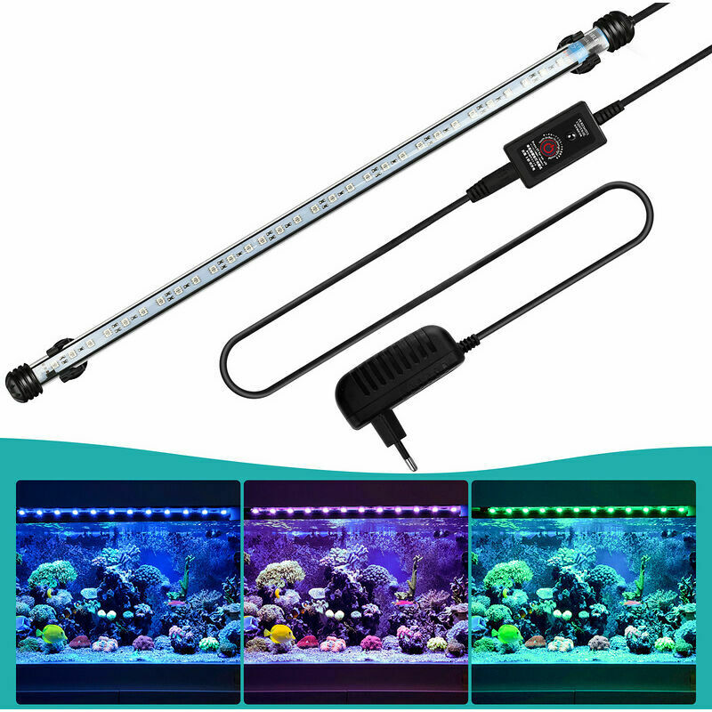 Tumalagia - Led Aquarium Lighting Fish Tank Aquarium Lamp 57Cm Underwater Rgb