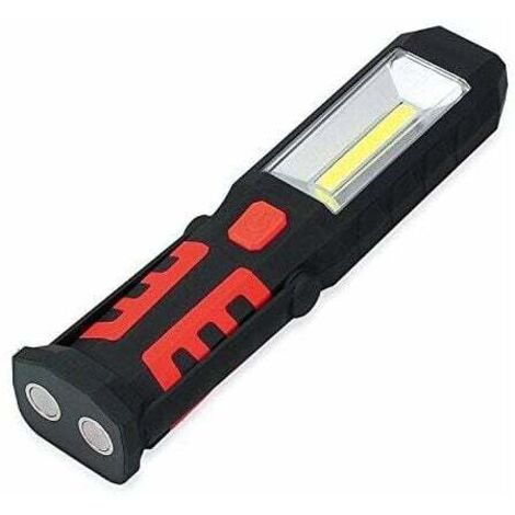 LED-Arbeitsleuchte, flexible Lampe, magnetische Taschenlampe, 180-Grad-Drehung (rot)