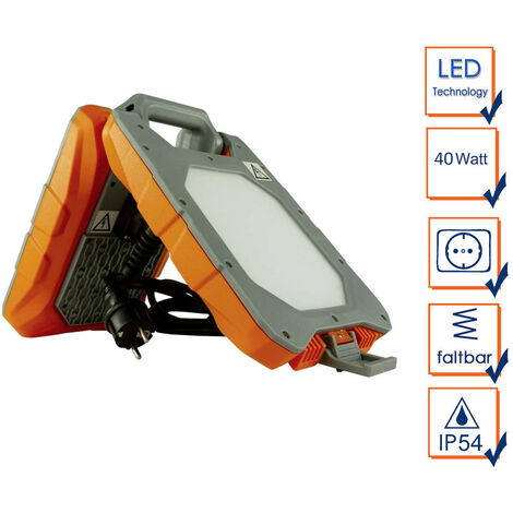 LED Arbeitsleuchte mit Steckdose 40 Watt 3Mtr. Kabel, IP54