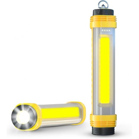 LED-Arbeitsleuchte – Werkstatt-Taschenlampe – Superhelles magnetisches COB-LED-Licht – Wiederaufladbare Inspektionslampe – Campinglaterne mit Magnet für die Autoreparatur,