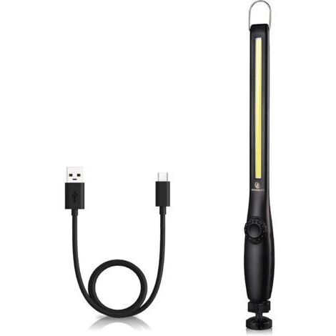 LED-Arbeitsleuchte, wiederaufladbare 750-Lumen-COB-Lampe mit Ladeanzeige, magnetischer Basis, 360°-Drehung, geeignet für Autoreparaturen, Zuhause, Outdoor-Camping, 3300 mAh