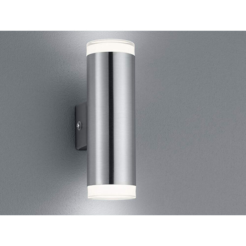 Trio Aracati Silberne Außenwandleuchte, Fassadenleuchte, Rl R28212107
