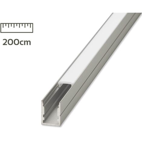 LED Aufbau U-Profil eloxiert 10 x 14mm opal 200cm