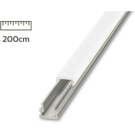 LED Aufbau U-Profil eloxiert 8 x 7,8mm opal 200cm