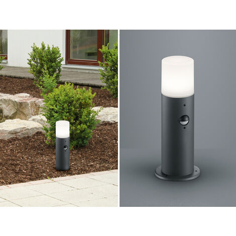 LED Außen Sockelleuchte Anthrazit mit Bewegungsmelder, Höhe 30cm