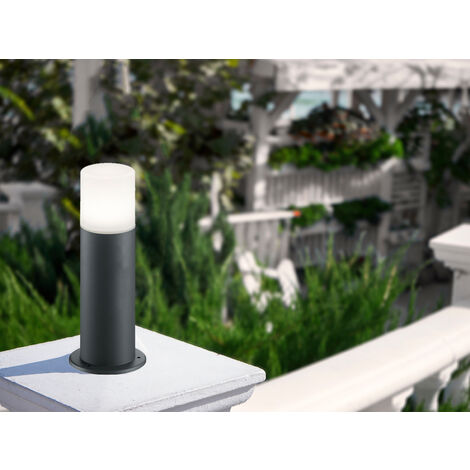 LED Außen Sockelleuchte aus Aluminium in Anthrazit E27, Höhe 30cm