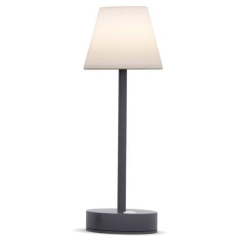 LED Außenlampe Anthrazit Akku Tischleuchte Touch Dimmer IP44 32 cm hoch 4000 K tragbar kabellos Deko Tischlampe Balkon Terrasse