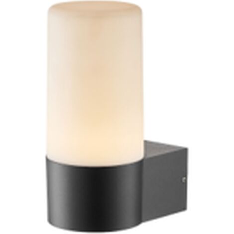 LED Außenlampe Wand Aluminium IP44 Farbwechsel 3000+RGB K 450 lm H: 19,7 cm Schwarz Weiß Modern