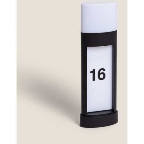 LED Außenleuchte 10W Oberfläche 50cm Aluminium für die Hausnumerierung Mulham Schwarz