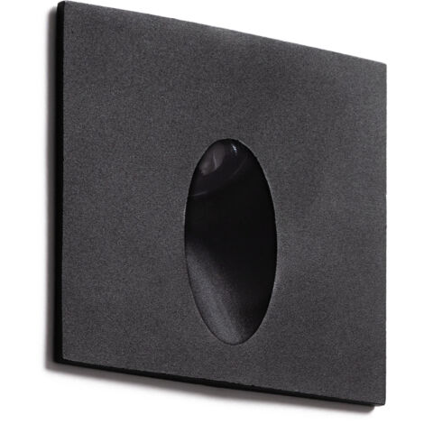 LED Außenleuchte 3W Einbau Wand Quadratisch Adam 2700K Schwarz Warmweiß