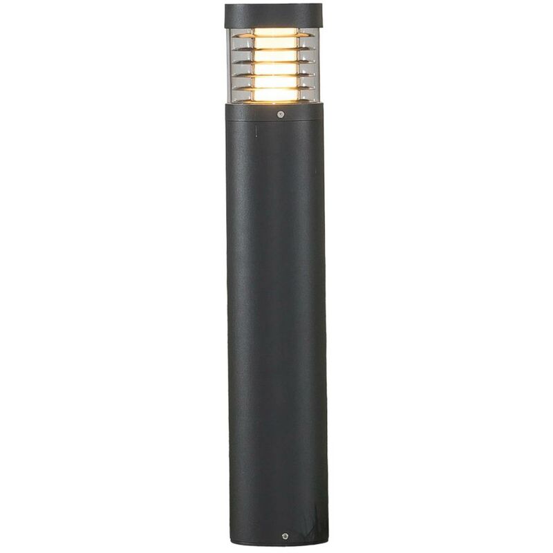Lucande - Grafitgraue LED-Wegeleuchte Lucius - 65 cm hoch