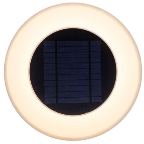LED Außenleuchte Solar IP65 3500 K Ø 27 cm rund Fernbedienung Modern Wandlampe außen Solarlampe Garten Terrasse