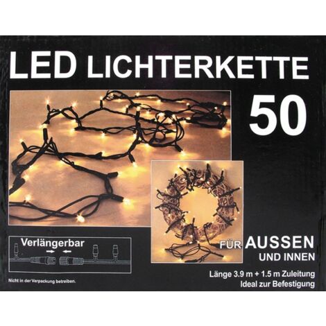 LED Aussenlichterkette 50 Lichter 3,9m