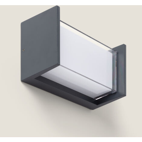 LED-Außenwandleuchte 12W Aluminium CCT wählbarer Doppeldiffusor Isolde Anthrazit