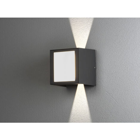 LED Außenwandleuchte CREMONA Up and Down Höhe 14,5cm, Anthrazit