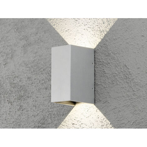 LED Außenwandleuchte CREMONA Up and Down Höhe 17cm, Grau