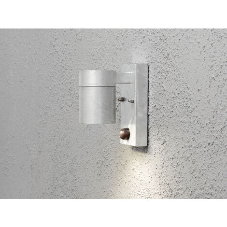LED Außenwandleuchte Downlight aus Stahl mit Bewegungsmelder, Höhe 14cm