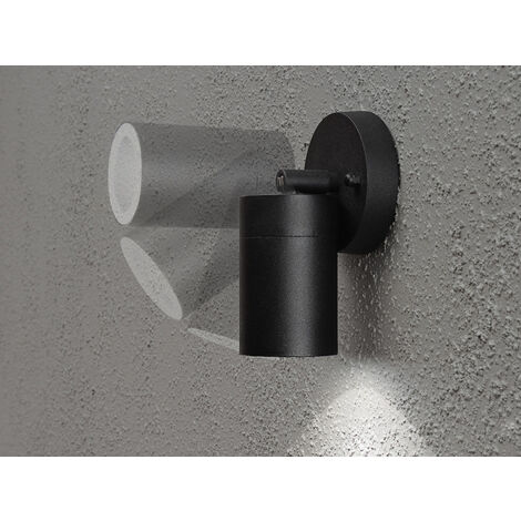 LED Außenwandleuchte Downlight schwenkbar, Höhe 15cm, Schwarz