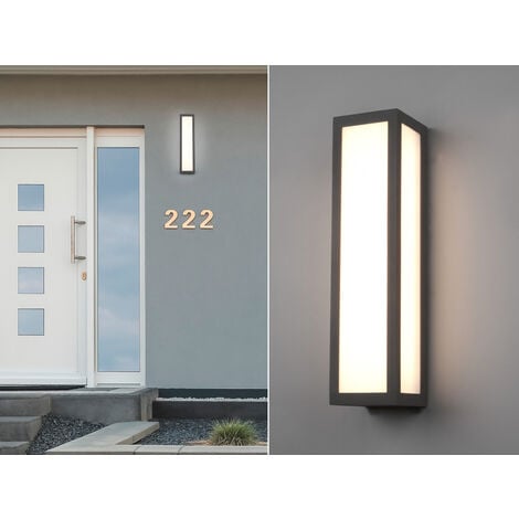 TRIO LED Außenwandleuchte FUERTE eckig in Anthrazit, Höhe 36cm, IP54