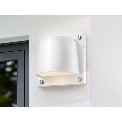 LED Außenwandleuchte SCOUT Downlight Weiß, Höhe 16,5cm