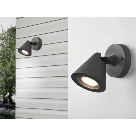 LED Außenwandleuchte Spot schwenkbar in Anthrazit, IP44