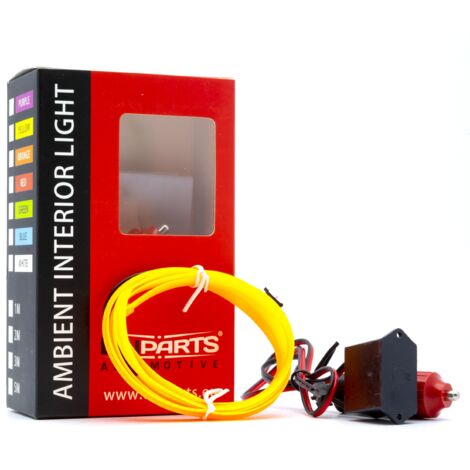 LED Auto Lichtleiter Umgebungslicht 12V Bernstein 1 Meter