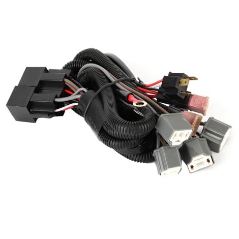 LED-Autoscheinwerfer-Kabelbaum, Lichtverstärkung mit H4-Adaptern, vier Leuchten.