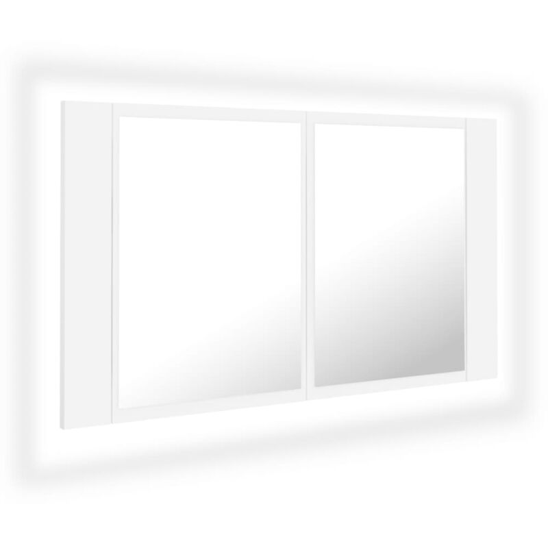 Led-bad-spiegelschrank Weiß 80x12x45 Cm Acryl Vidaxl