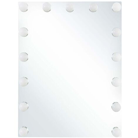 LED-Badezimmer-Spiegel LUCENAY 40 cm 50 cm Silber