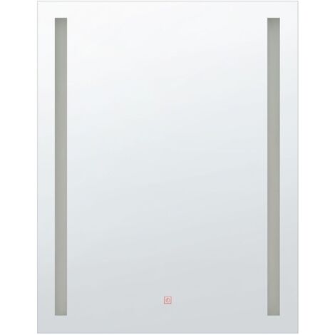 LED-Badezimmer-Spiegel MARTINET 60 cm 80 cm Silber