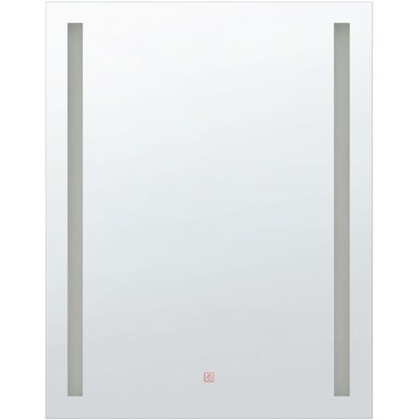 LED-Badezimmer-Spiegel MARTINET 70 cm 90 cm Silber