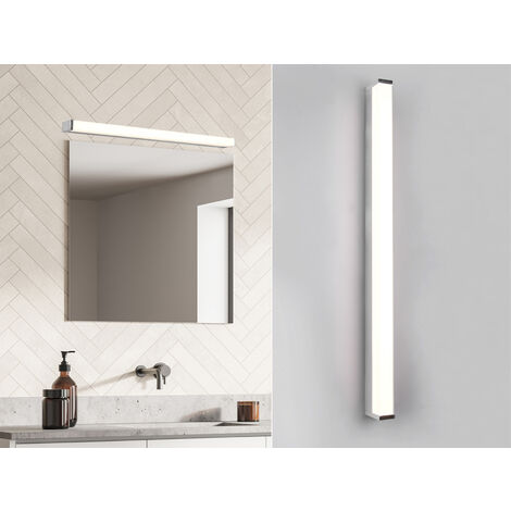 LED Badezimmer Wandleuchte FABIO in Chrom 80cm - Spiegelleuchte