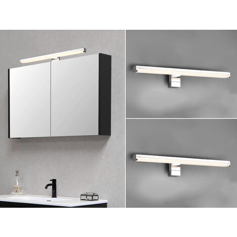 LED Badezimmer Wandleuchten 2er Set in Chrom - Spiegelleuchten, Breite 40cm