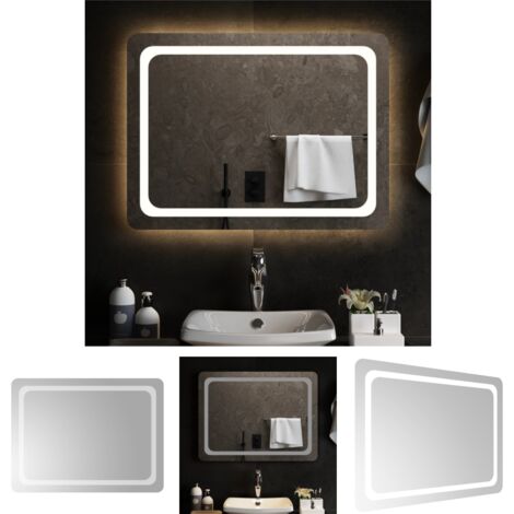 LED-Badspiegel 80x60 cm vidaXL