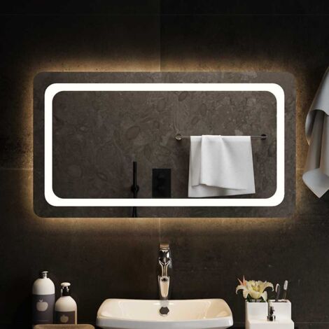 LED-Badspiegel 90x50 cm vidaXL