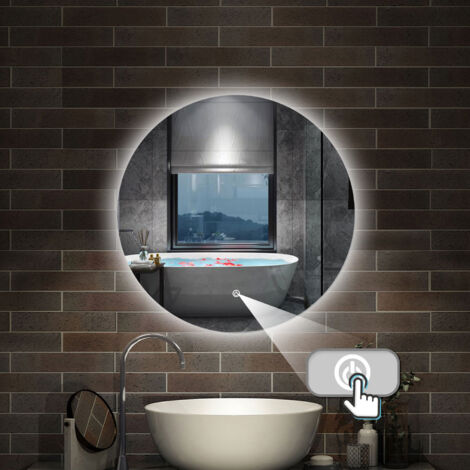 LED Badspiegel Badezimmerspiegel Wandspiegel Weißkalt Einstellbare Helligkeit LED Memory 50cm