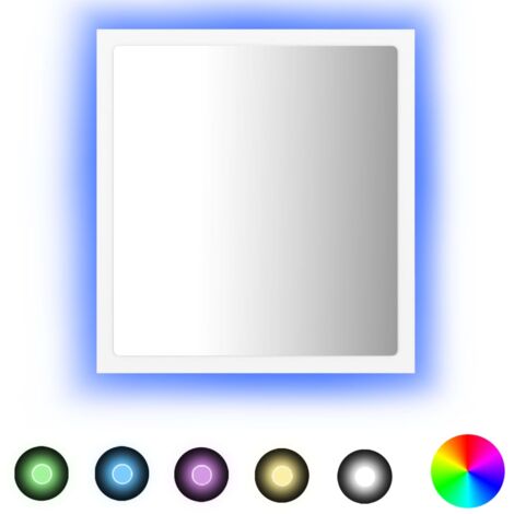 LED-Badspiegel Weiß 40x8,5x37 cm Acryl vidaXL