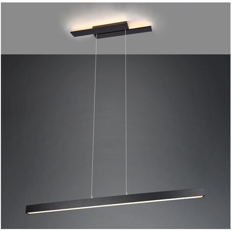 LED Balkenpendelleuchte BELFAST lang 3 Stufen dimmbar Schwarz, Breite 115cm