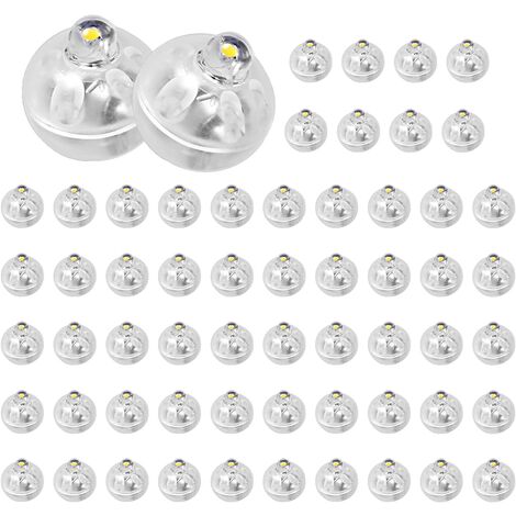 LED Ballons Lampes 60 Pièces LED Balloon Lumière, LED Lampion, Mini Ballons Lumineux à LED pour Lanterne Papier Mariage Halloween Décoration de Fête de Noël (Blanc Froid, Non-clignotante)