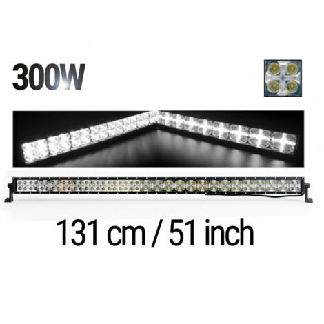 LED Bar 131 см – ЛЕД Диоден Бар Прожектор с дневна светлина CROSS DRL 300W, 12V/24V с 2 режима на работа
