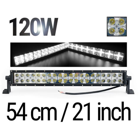 LED Bar 54 см – ЛЕД Диоден Бар Прожектор с дневна светлина CROSS DRL 120W, 12V/24V с 2 режима на работа