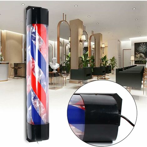 LED Barber Rod extérieur Barber Rod Spinning light salon de coiffure Logo Light avec lumineux 90 × 13 cm Reverse salon coiffure salon de coiffure
