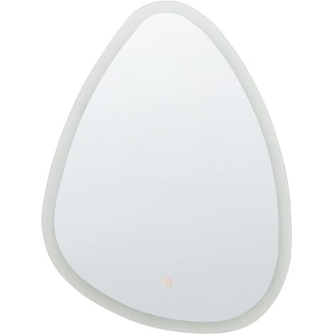 LED Bathroom Mirror BETHUNE 58 cm 78 cm Silver