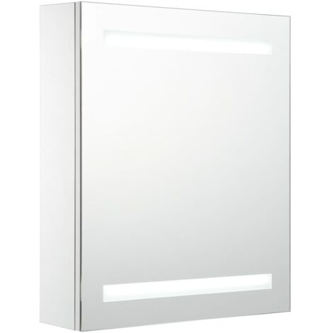 LED Bathroom Mirror Cabinet 50x13.5x60 cm vidaXL