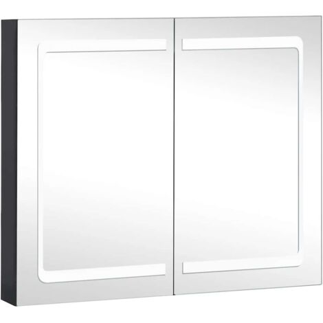 LED Bathroom Mirror Cabinet 80x12.2x68 cm vidaXL