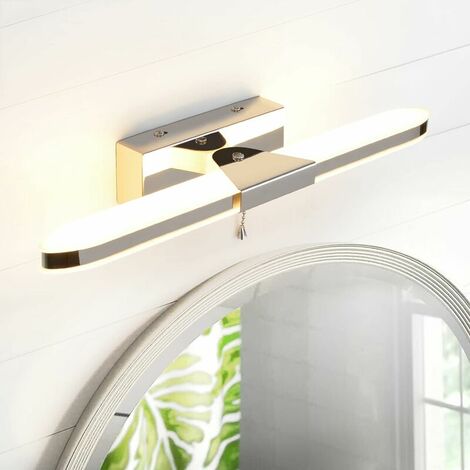 LED Bathroom Mirror Light 40CM,Led Mirror Light Wall Light Bathroom Mirror Light with Pull Switch 3000K 640lm 8W IP44 Acrylic Lights