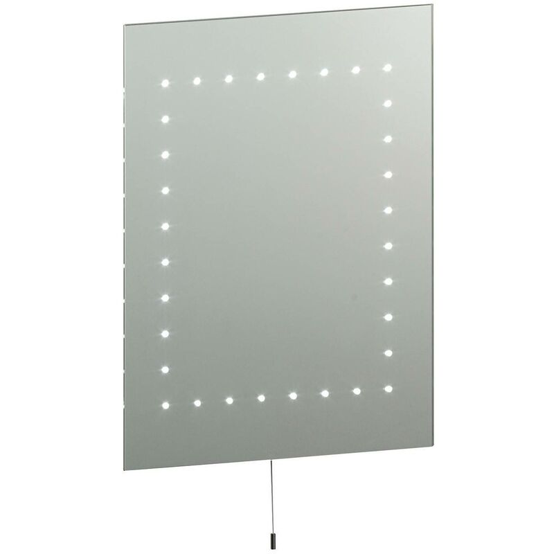 Image of Endon - Mareh - Light Illuminated Bathroom Mirrors Silver, Mirrored Glass IP44